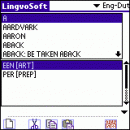 LingvoSoft Dictionary English <-> Dutch for Palm OS screenshot