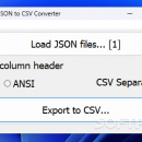 VOVSOFT - JSON to CSV Converter screenshot