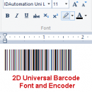 2D Barcode Font and Encoder for Windows screenshot