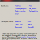 Huggle screenshot