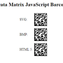 JavaScript Data Matrix Generator screenshot