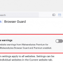 Malwarebytes Browser Guard for Firefox screenshot