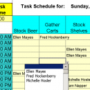 Daily Shifts and Tasks for 25 Employees screenshot