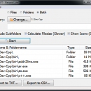 Filename Lister screenshot