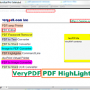 VeryPDF PDF Highlighter Command Line screenshot