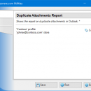 Duplicate Attachments Report screenshot